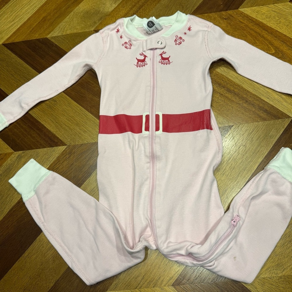 Hanna Andersson ELF Pink Footie FLAW